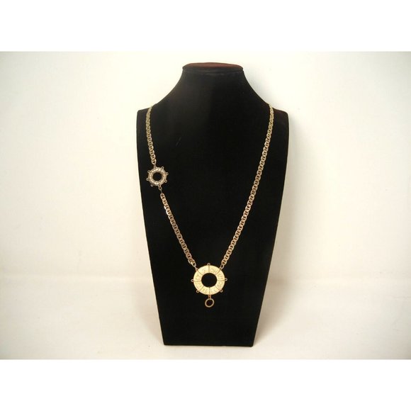 BETSEY JOHNSON RARE ENAMELED LIFE PRESERVER & HEART 14 in. unisex NECKLACE - Picture 5 of 6